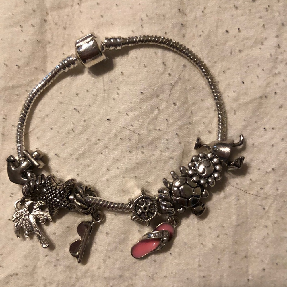 Beach themed charm bracelet